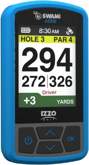 Izzo Swami 6000 Handheld Golf GPS Water-Resistant Color Display with 38,000 Course Maps & Scorekeeper