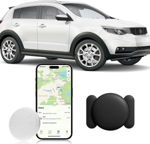 Tracker Device for Vehicles,GPS Car Tracker-No Monthly Fee Car Locator Works with Find My(iOS Only), Mini Hidden Car Tracker with Magnetic Case（Black,1PCS）
